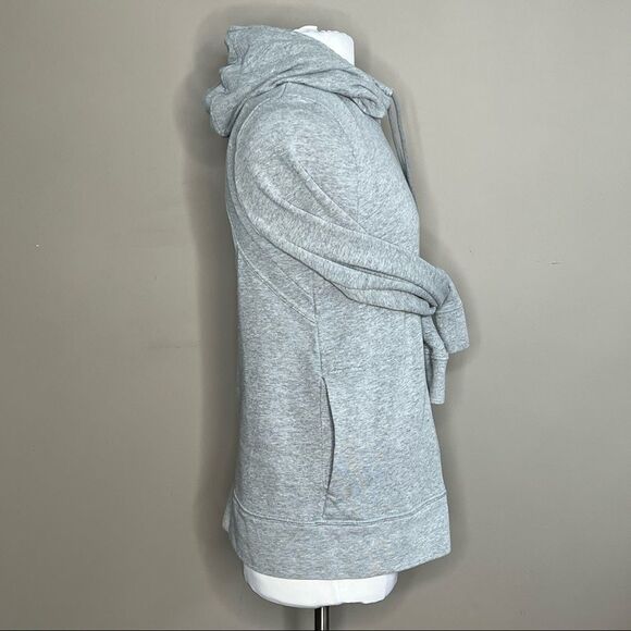 UNDER ARMOUR Open Back Cowlneck Pullover Hoody Sweatshirt Tunic Heather Gray - Picture 8 of 10